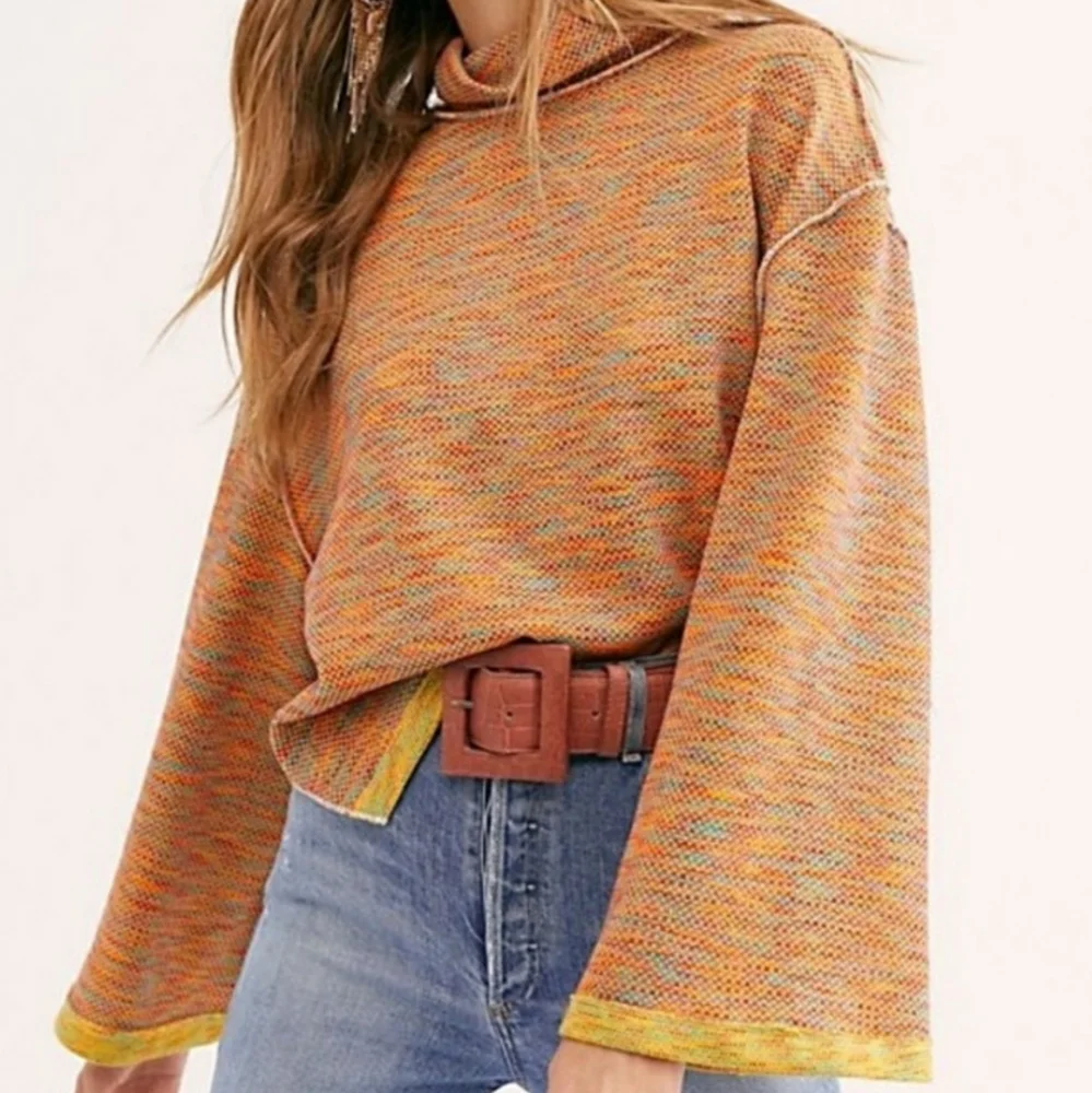 FREE PEOPLE Sunny Days Turtleneck Lightweight Knit Pullover Size XS NWT